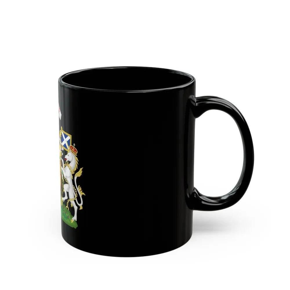 Royal Coat of Arms of the Kingdom of Scotland 2 - Black Coffee Mug-Go Mug Yourself