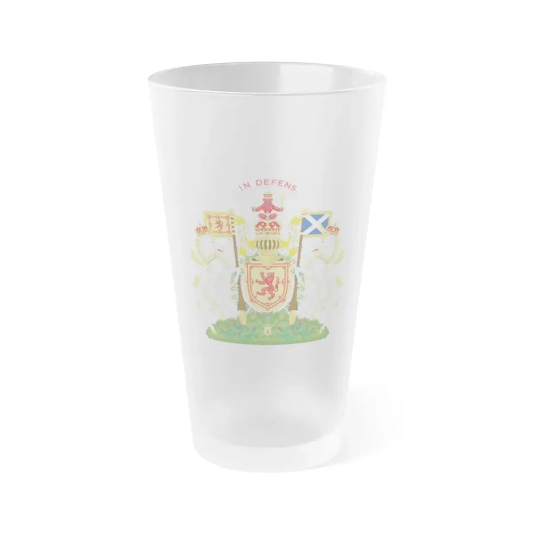 Royal Coat of Arms of the Kingdom of Scotland 2 - Frosted Pint Glass 16oz Default Title - Go Mug Yourself