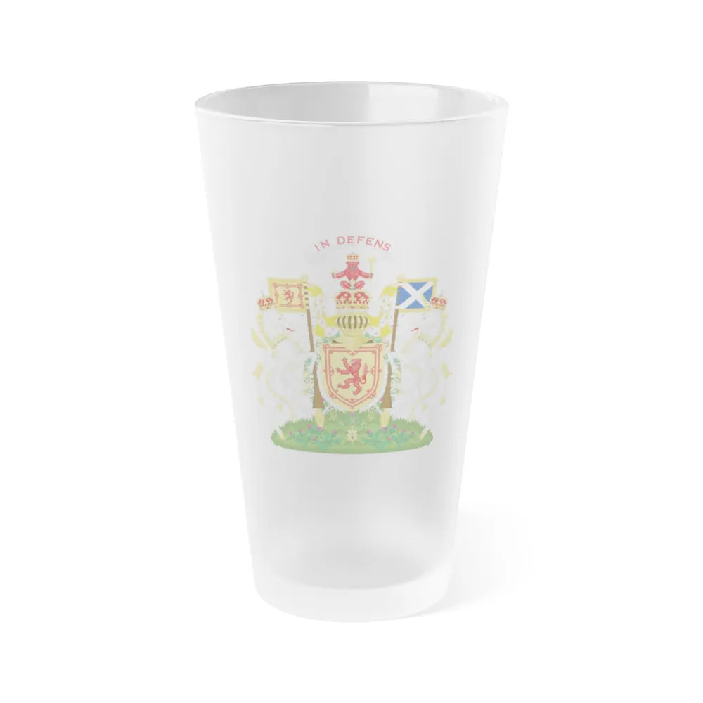 Royal Coat of Arms of the Kingdom of Scotland 2 - Frosted Pint Glass 16oz-Go Mug Yourself