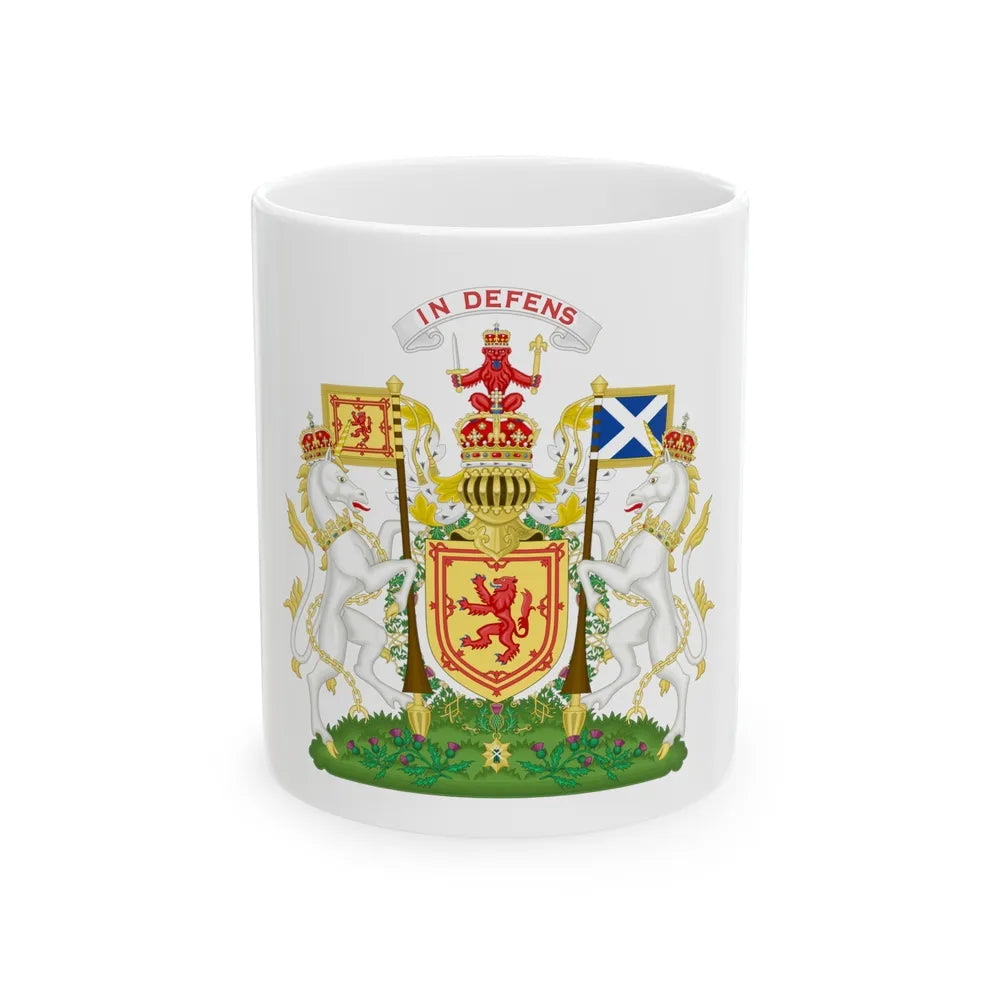 Royal Coat of Arms of the Kingdom of Scotland 2 - White Coffee Mug-11oz-Go Mug Yourself