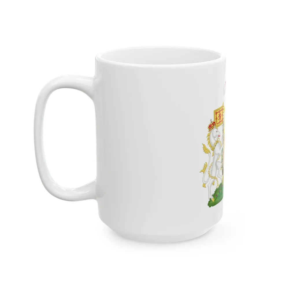 Royal Coat of Arms of the Kingdom of Scotland 2 - White Coffee Mug-Go Mug Yourself