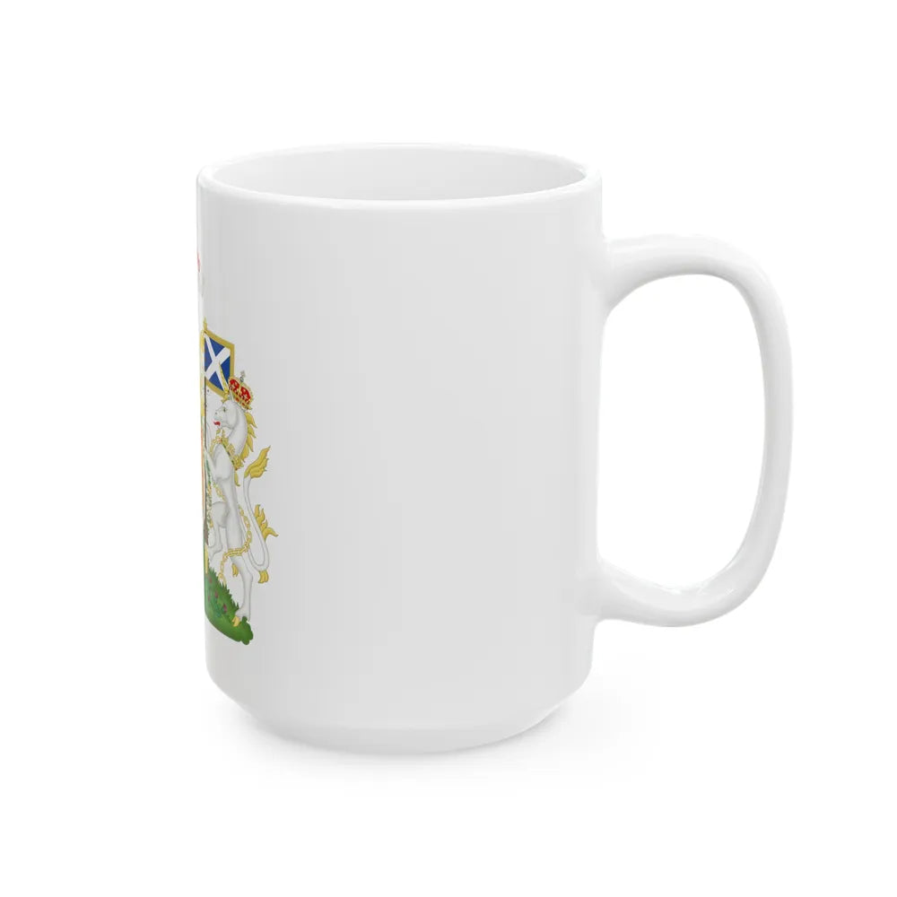 Royal Coat of Arms of the Kingdom of Scotland 2 - White Coffee Mug-Go Mug Yourself