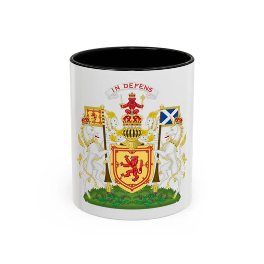 Royal Coat of Arms of the Kingdom of Scotland - Accent Coffee Mug 11oz Black - Go Mug Yourself
