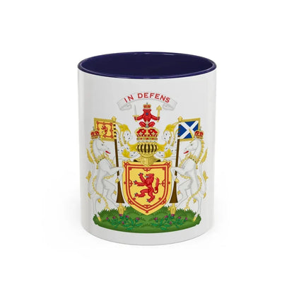 Royal Coat of Arms of the Kingdom of Scotland - Accent Coffee Mug 11oz Navy - Go Mug Yourself