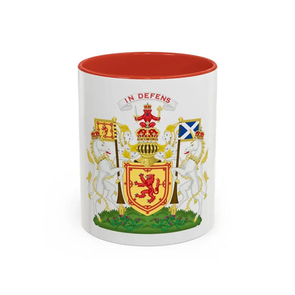 Royal Coat of Arms of the Kingdom of Scotland - Accent Coffee Mug 11oz Red - Go Mug Yourself