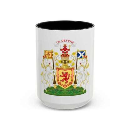 Royal Coat of Arms of the Kingdom of Scotland - Accent Coffee Mug 15oz Black - Go Mug Yourself