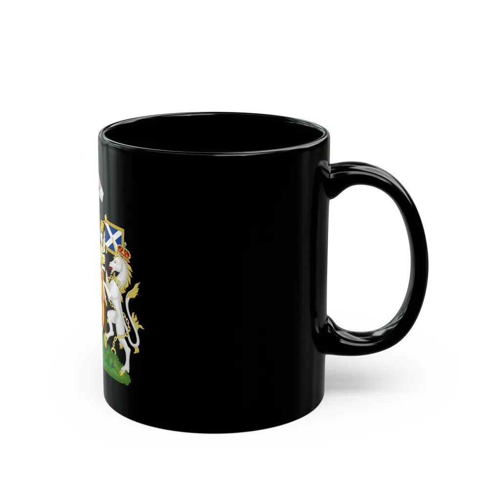 Royal Coat of Arms of the Kingdom of Scotland - Black Coffee Mug-Go Mug Yourself