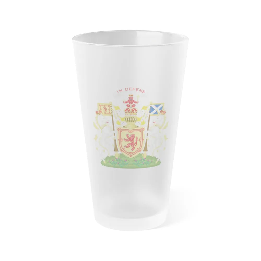 Royal Coat of Arms of the Kingdom of Scotland - Frosted Pint Glass 16oz-Go Mug Yourself