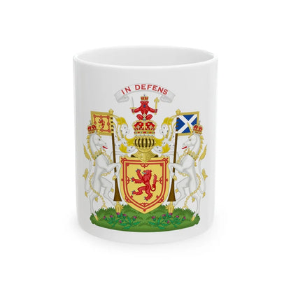 Royal Coat of Arms of the Kingdom of Scotland - White Coffee Mug-11oz-Go Mug Yourself