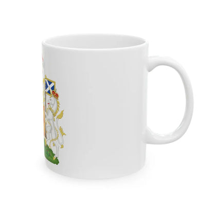 Royal Coat of Arms of the Kingdom of Scotland - White Coffee Mug-Go Mug Yourself