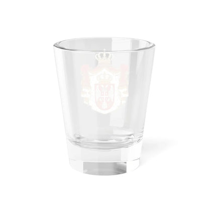 Royal coat of arms of the Kingdom of Serbia reconstruction (Serbia) (Coat of Arms) Shot Glass 1.5oz - Go Mug Yourself