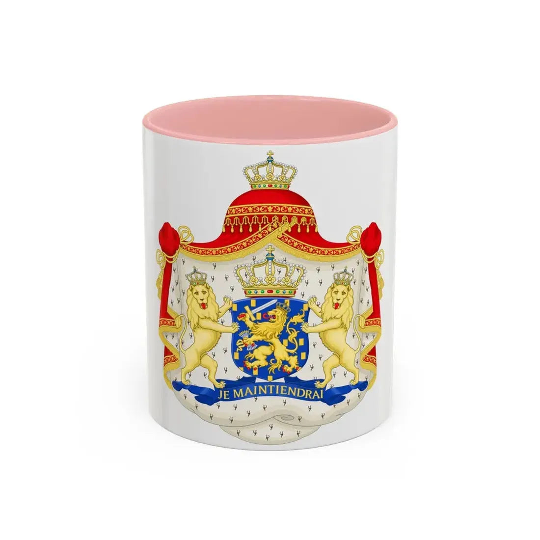 Royal coat of arms of the Netherlands (1815-1907) - Accent Coffee Mug 11oz Pink - Go Mug Yourself