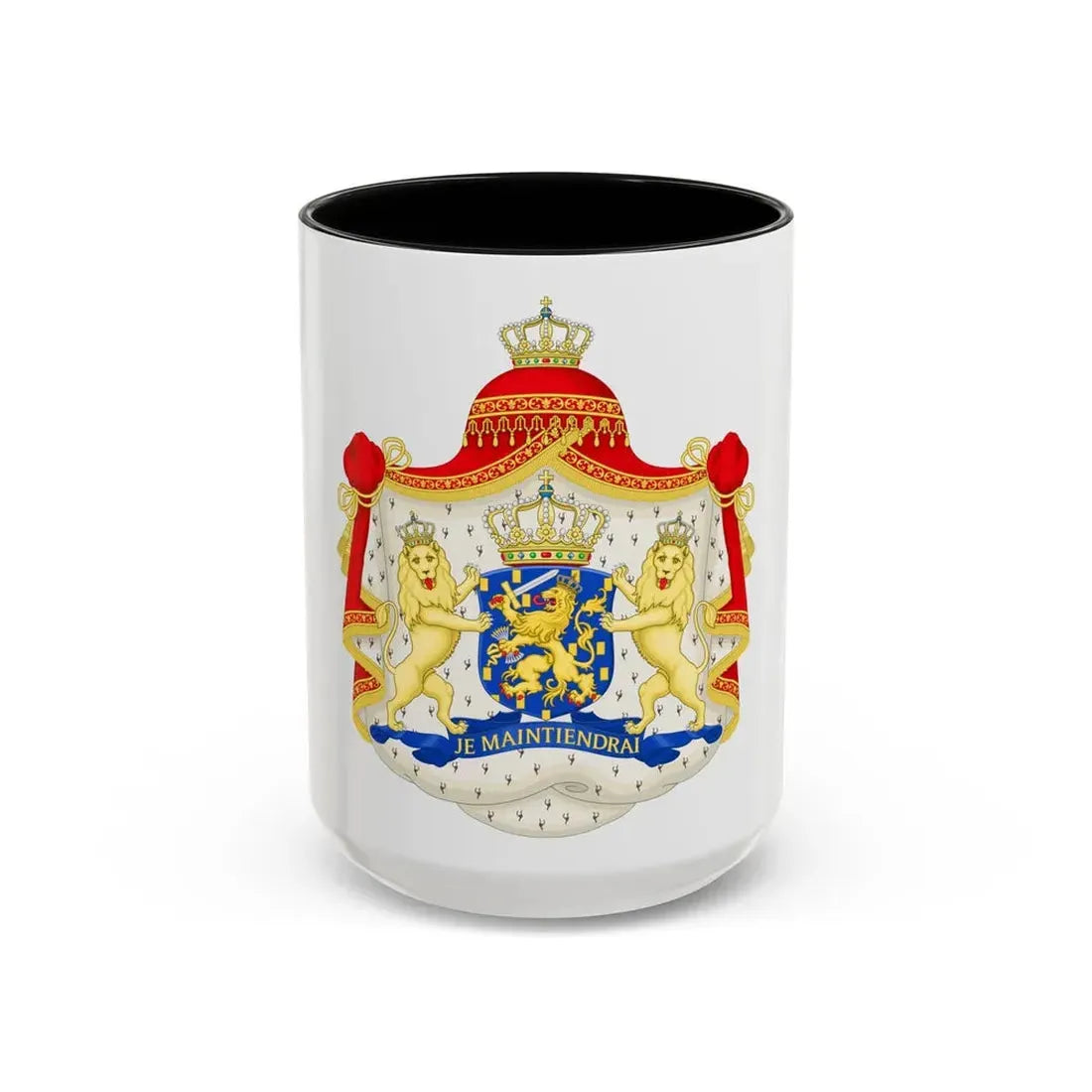 Royal coat of arms of the Netherlands (1815-1907) - Accent Coffee Mug 15oz Black - Go Mug Yourself