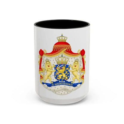 Royal coat of arms of the Netherlands (1815-1907) - Accent Coffee Mug 15oz Black - Go Mug Yourself