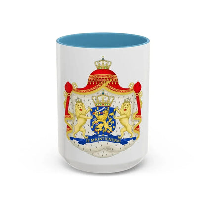 Royal coat of arms of the Netherlands (1815-1907) - Accent Coffee Mug 15oz Light Blue - Go Mug Yourself