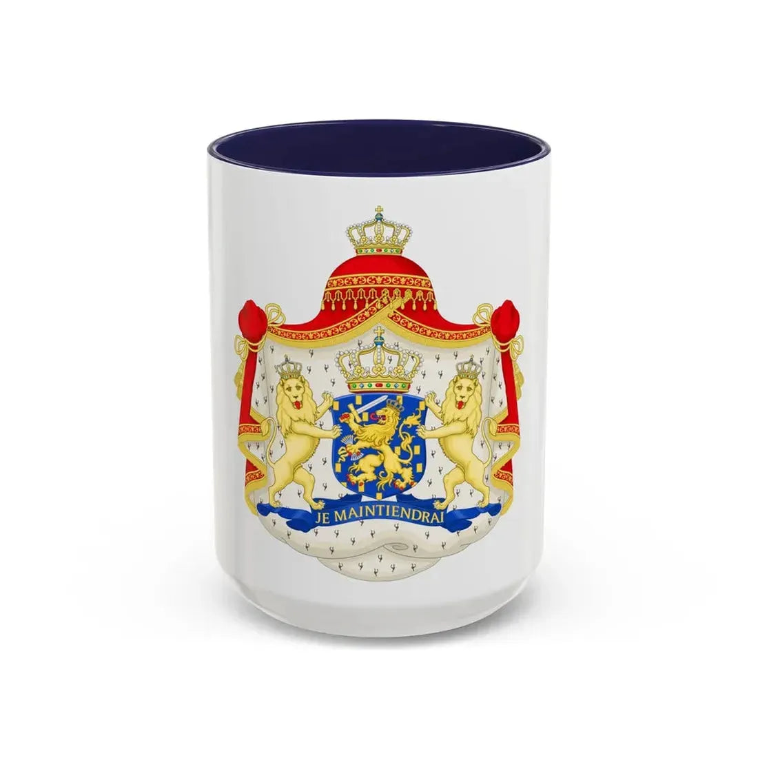 Royal coat of arms of the Netherlands (1815-1907) - Accent Coffee Mug 15oz Navy - Go Mug Yourself