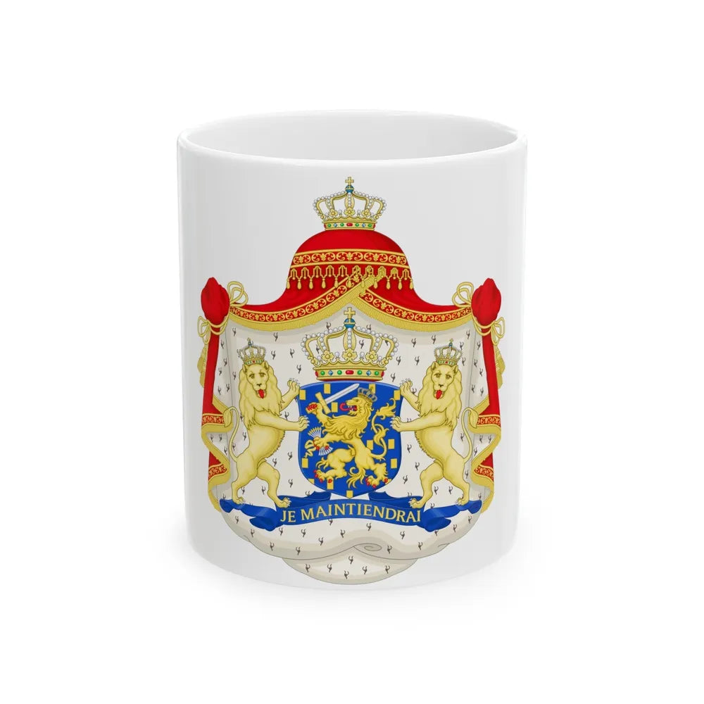 Royal coat of arms of the Netherlands (1815-1907) - White Coffee Mug-11oz-Go Mug Yourself