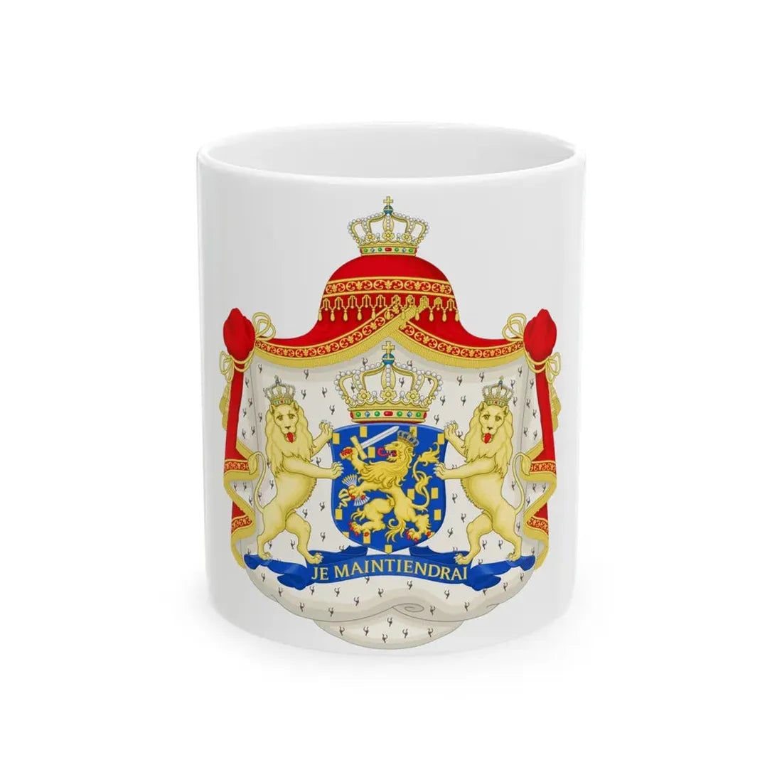 Royal coat of arms of the Netherlands (1815-1907) - White Coffee Mug 11oz - Go Mug Yourself