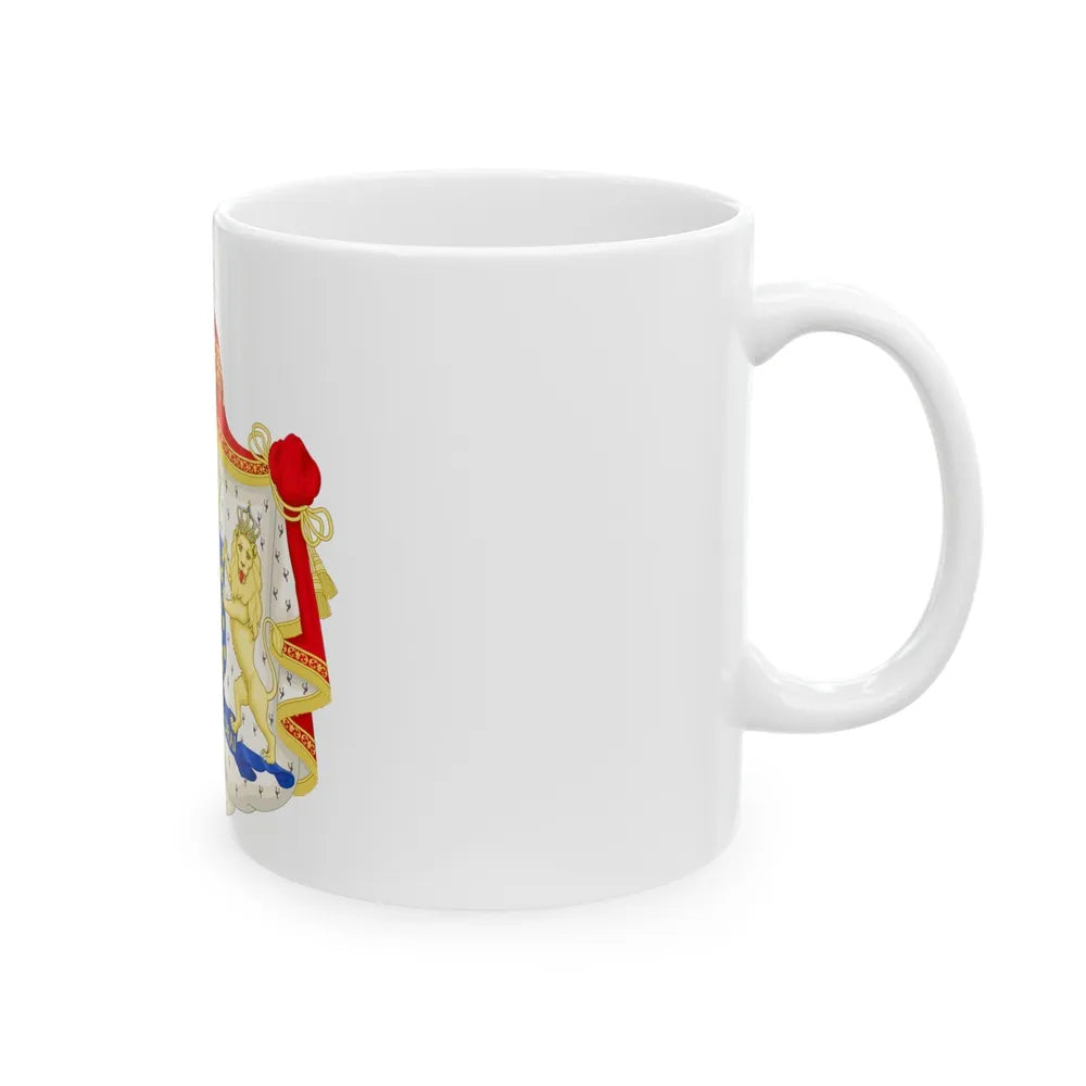 Royal coat of arms of the Netherlands (1815-1907) - White Coffee Mug-Go Mug Yourself