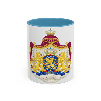 Royal coat of arms of the Netherlands - Accent Coffee Mug 11oz Light Blue - Go Mug Yourself