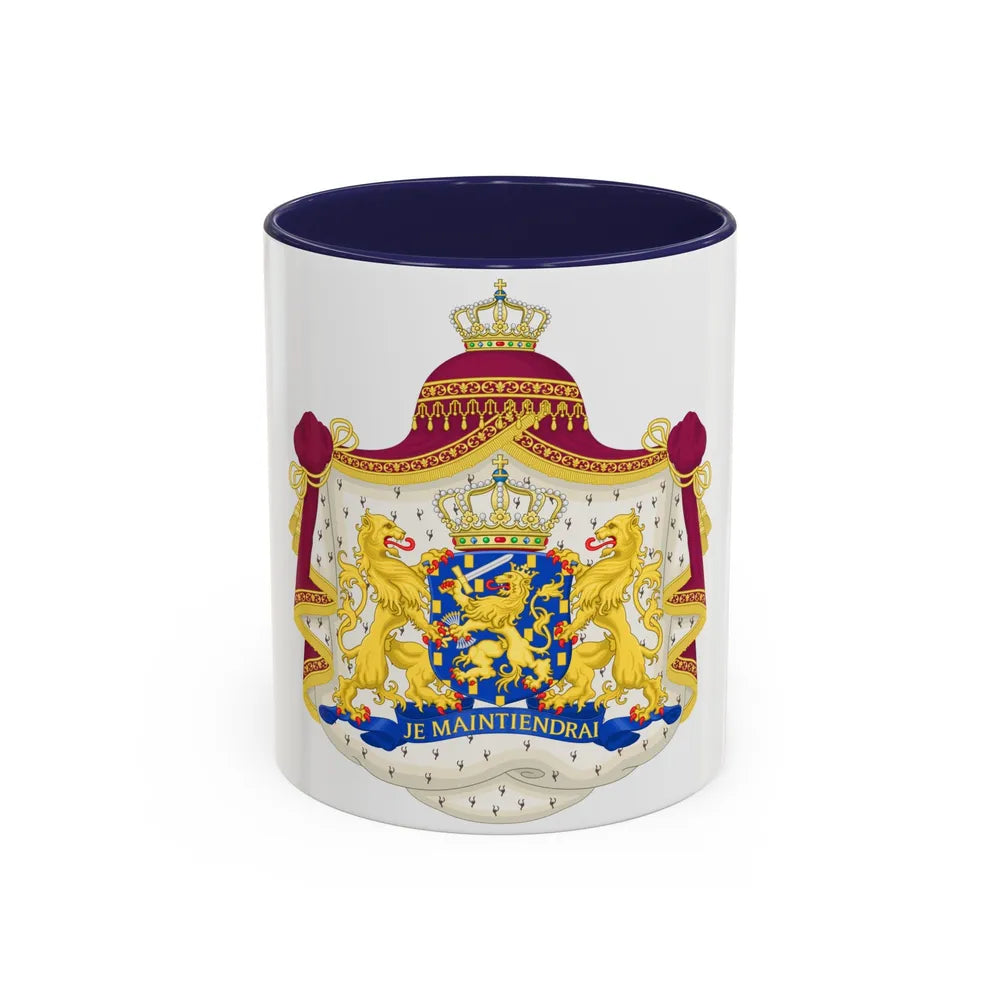 Royal coat of arms of the Netherlands - Accent Coffee Mug 11oz Navy - Go Mug Yourself