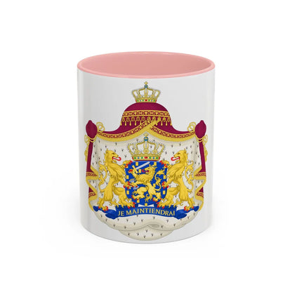 Royal coat of arms of the Netherlands - Accent Coffee Mug 11oz Pink - Go Mug Yourself