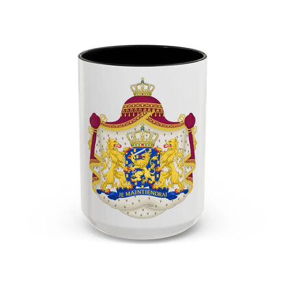 Royal coat of arms of the Netherlands - Accent Coffee Mug 15oz Black - Go Mug Yourself