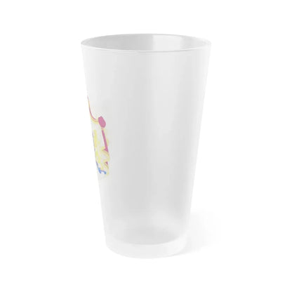 Royal coat of arms of the Netherlands - Frosted Pint Glass 16oz - Go Mug Yourself