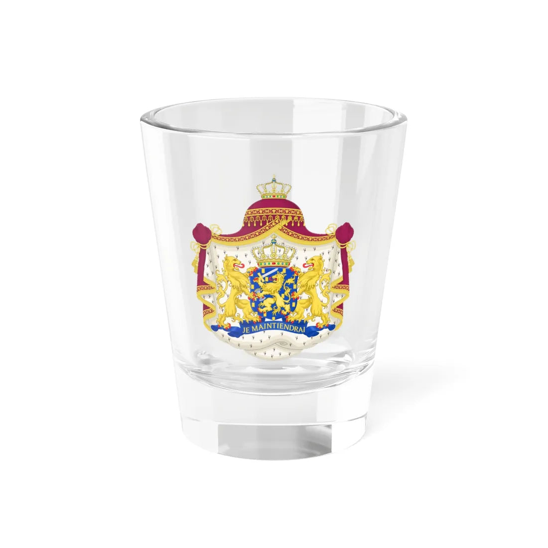 Royal coat of arms of the Netherlands (Netherlands) (Coat of Arms) Shot Glass 1.5oz 1.5oz - Go Mug Yourself