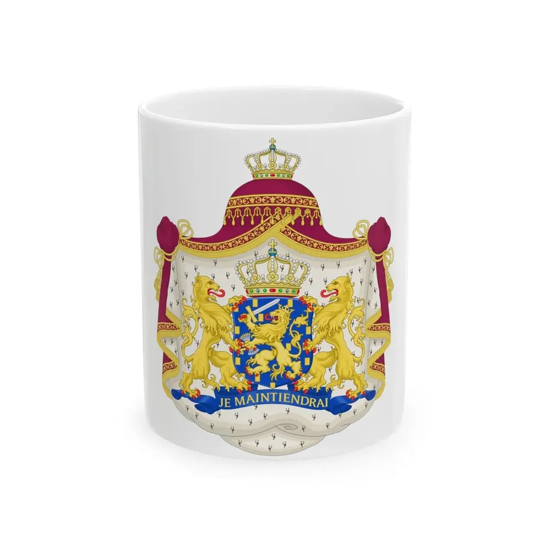 Royal coat of arms of the Netherlands - White Coffee Mug 11oz - Go Mug Yourself
