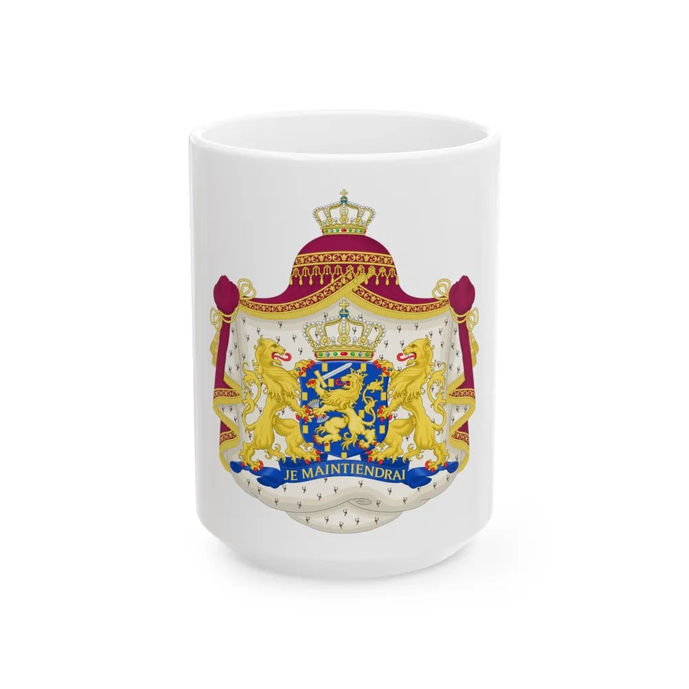 Royal coat of arms of the Netherlands - White Coffee Mug-15oz-Go Mug Yourself