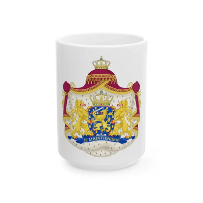 Royal coat of arms of the Netherlands - White Coffee Mug 15oz - Go Mug Yourself