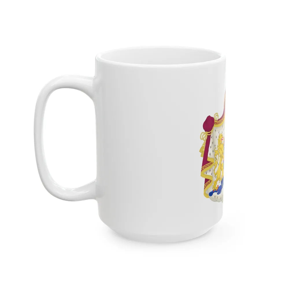 Royal coat of arms of the Netherlands - White Coffee Mug-Go Mug Yourself