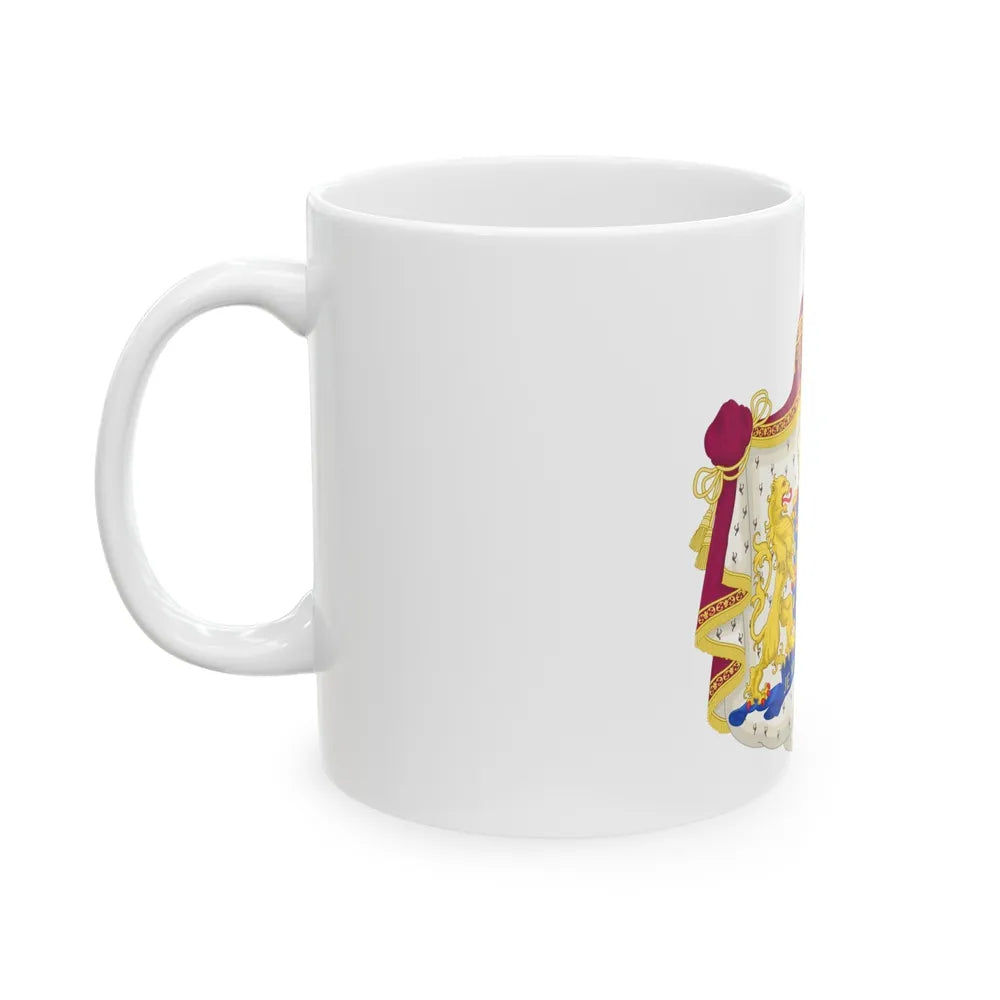 Royal coat of arms of the Netherlands - White Coffee Mug-Go Mug Yourself