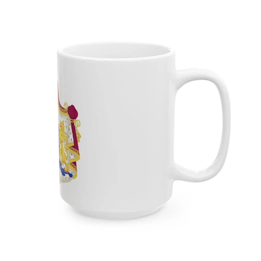 Royal coat of arms of the Netherlands - White Coffee Mug-Go Mug Yourself