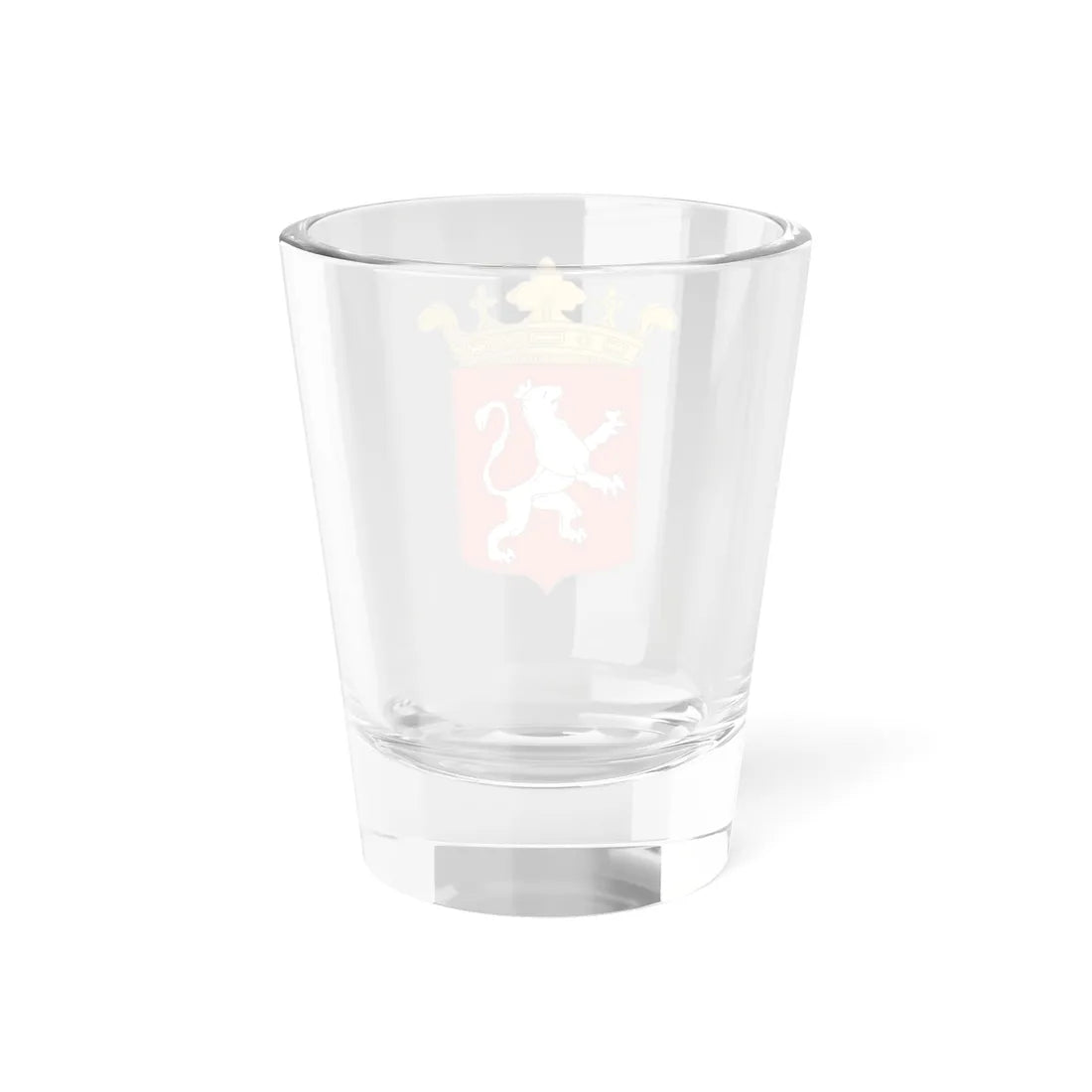 Royal coat of arms of the New Kingdom of León (Costa Rica) (Coat of Arms) Shot Glass 1.5oz - Go Mug Yourself