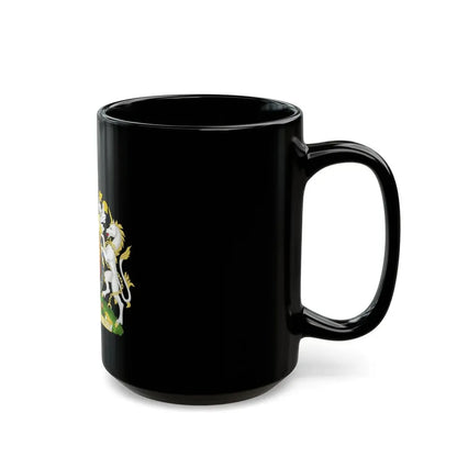 Royal Coat of Arms of the United Kingdom (1952-2022) - Black Coffee Mug - Go Mug Yourself