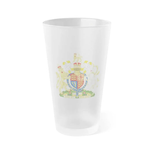 Royal Coat of Arms of the United Kingdom (1952-2022) - Frosted Pint Glass 16oz Default Title - Go Mug Yourself