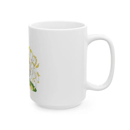 Royal Coat of Arms of the United Kingdom (1952-2022) - White Coffee Mug-Go Mug Yourself