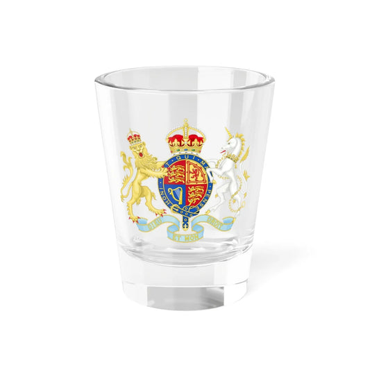 Royal Coat of Arms of the United Kingdom HM Government Tudor Crown (United Kingdom) (Coat of Arms) Shot Glass 1.5oz 1.5oz - Go Mug Yourself