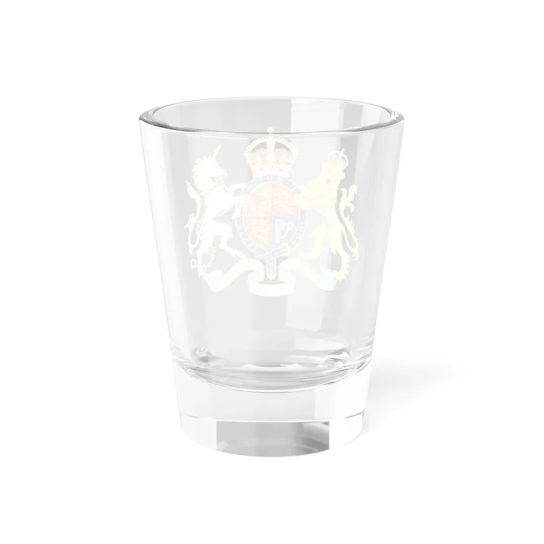 Royal Coat of Arms of the United Kingdom HM Government Tudor Crown (United Kingdom) (Coat of Arms) Shot Glass 1.5oz - Go Mug Yourself