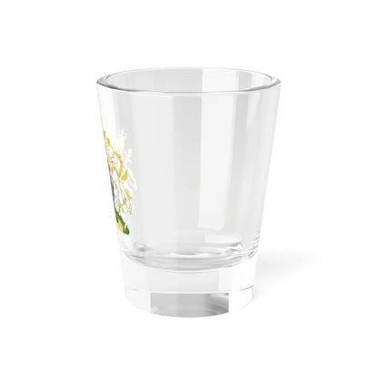 Royal coat of arms of the United Kingdom St. Edwards Crown (United Kingdom) (Coat of Arms) Shot Glass 1.5oz - Go Mug Yourself