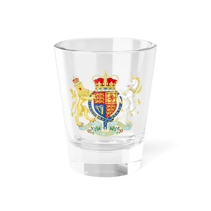 Royal Coat of Arms of the United Kingdom variant 2 1952-2022 (United Kingdom) (Coat of Arms) Shot Glass 1.5oz 1.5oz - Go Mug Yourself