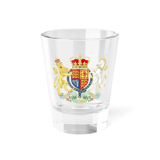Royal Coat of Arms of the United Kingdom variant 2 1952-2022 (United Kingdom) (Coat of Arms) Shot Glass 1.5oz 1.5oz - Go Mug Yourself