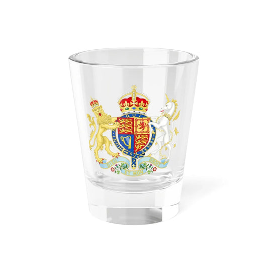 Royal Coat of Arms of the United Kingdom Variant 2 2022 (United Kingdom) (Coat of Arms) Shot Glass 1.5oz 1.5oz - Go Mug Yourself