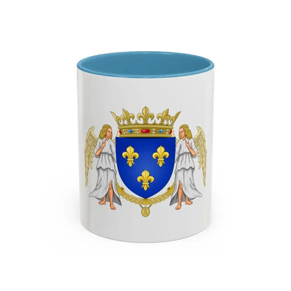 Royal Coat of Arms of Valois France - Accent Coffee Mug 11oz Light Blue - Go Mug Yourself