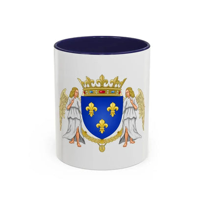 Royal Coat of Arms of Valois France - Accent Coffee Mug 11oz Navy - Go Mug Yourself