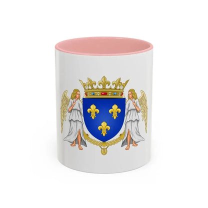 Royal Coat of Arms of Valois France - Accent Coffee Mug 11oz Pink - Go Mug Yourself
