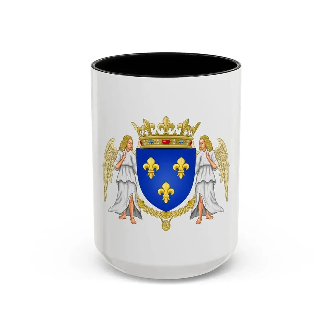 Royal Coat of Arms of Valois France - Accent Coffee Mug 15oz Black - Go Mug Yourself