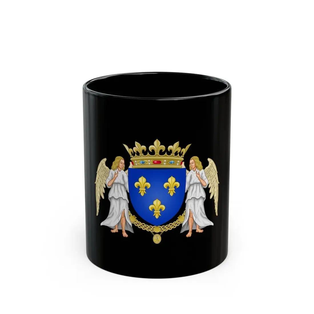 Royal Coat of Arms of Valois France - Black Coffee Mug 11oz - Go Mug Yourself